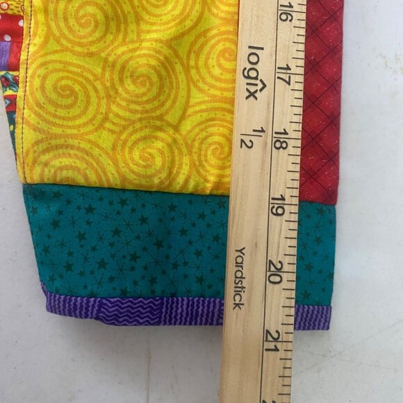 Vintage Handcrafted Patchwork Jacket Womens L Snowman Quilted Holiday Dirty Sant - Picture 9 of 11